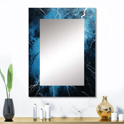 Tempête orageuse orageuse, miroir mural décoratif traditionnel, impression sur métal