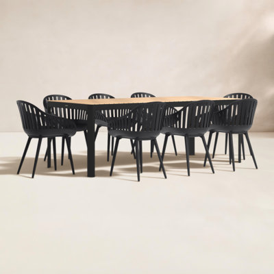Bahjat 83" Teak Patio Dining Set