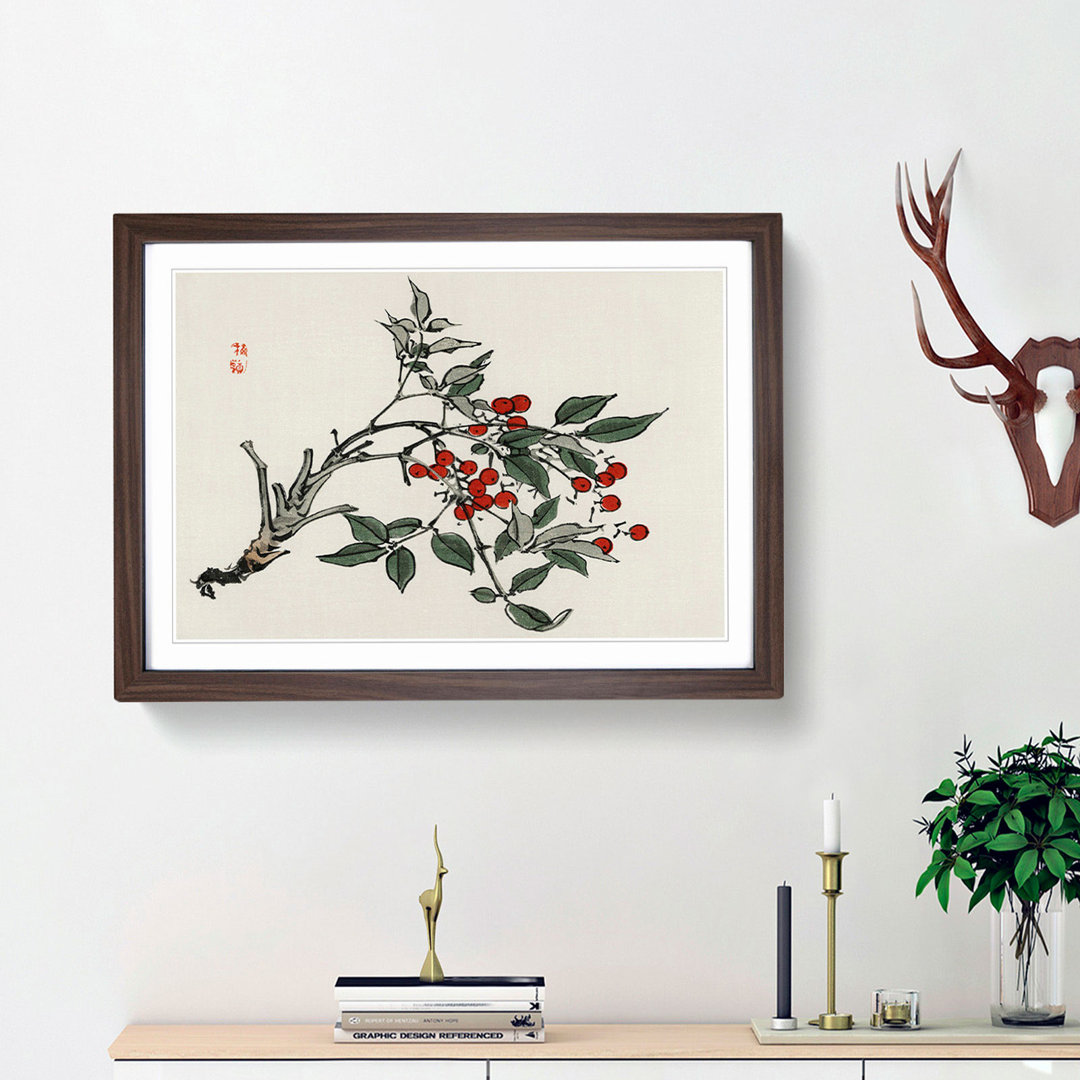 Firethorn Berries by Kono Baireir - Picture Frame Painting Print