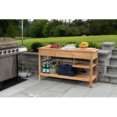 Andes Rectangular Ceramic Outdoor Buffet & Console Table