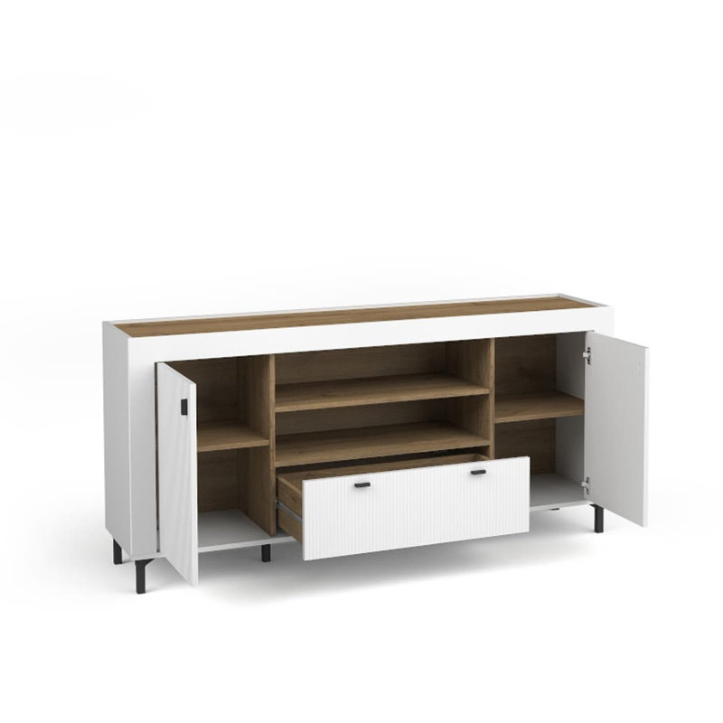 Naveena 137cm Sideboard, White/Oak