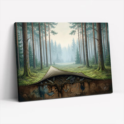 Ensemble de 1 tableau sur toile « Tente de forêt »