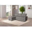 Namir 90.5"W  Flannel Fabric Sleeper Sectional With Left-Facing Storage Chaise-147039713