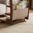 Flip Top C Table with Storage, Mobile Solid Wood End Table with Wheels, Multipurpose Side Table for Home Office-1617299466