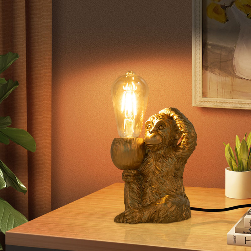 Modern Monkey Table Light Retro Resin Light Fixture