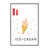 Toile avec cadre argenté