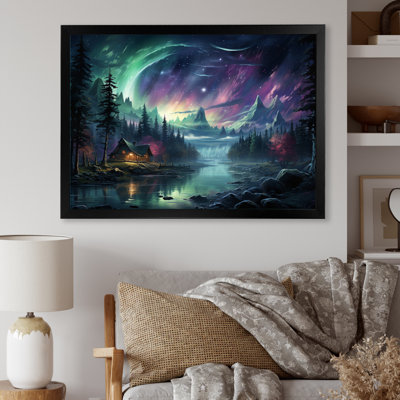 Impression sur toile «Northern Lights Ethereal Enchantment I»
