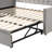Twin Size Upholstered Daybed with Pop Up Trundle-1746652103