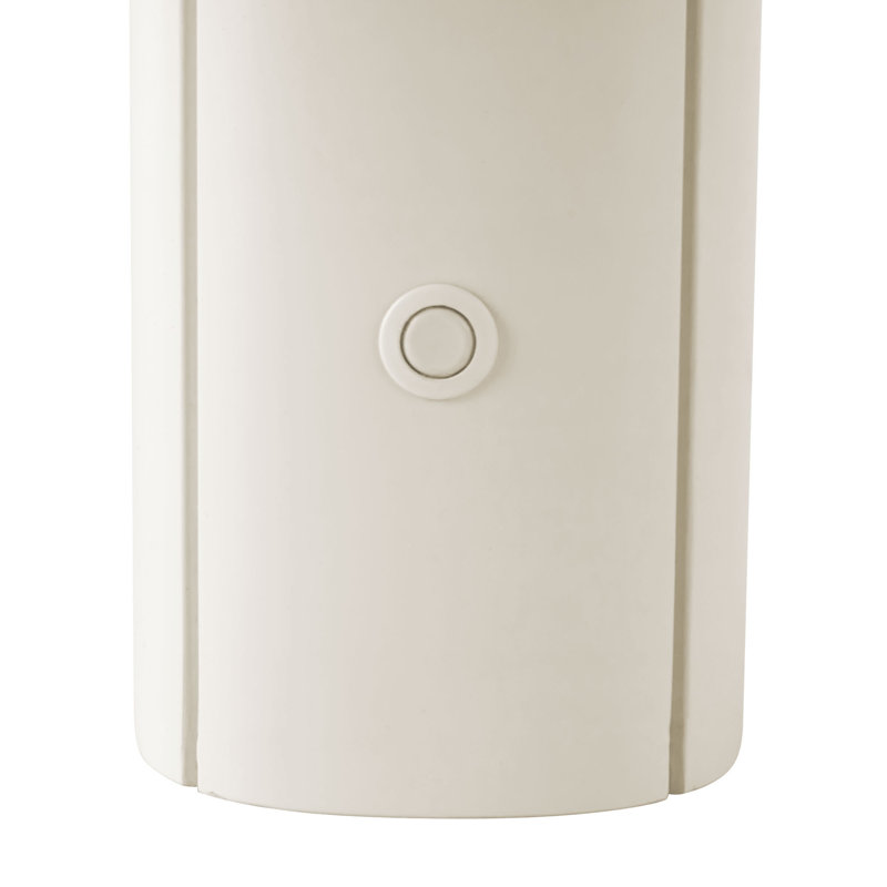 Folio 10-in Black dimmable LED Table Lamp, Pearl White