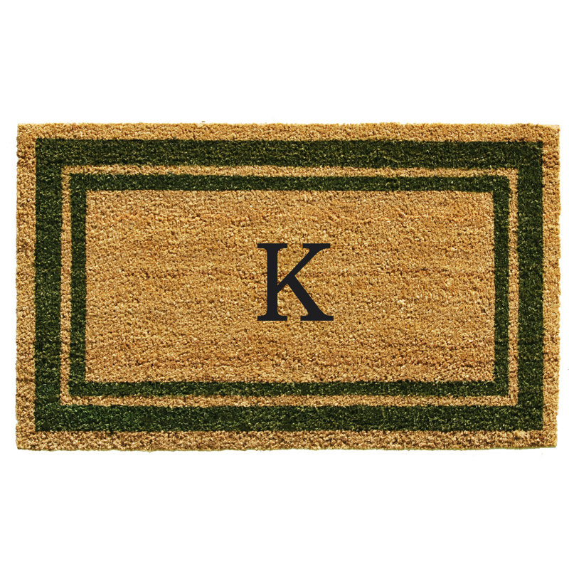 Tapis d'entrée antidérapant Stortz, Vert sauge / brun, K, Rectangle 2 pi x 3 pi