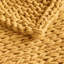 Couverture jetée jaune en grosse maille double, 127 x 152 cm, faite à la main-1079225221