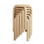 Ensemble de tabourets empilables en bois cintré de 6 po, 18 po, empilables et sans dossier