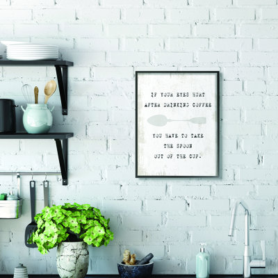 «Coffee Spoon Funny Kitchen Family Home Word Design», art textuel