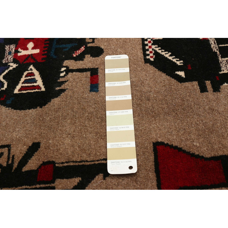 Tapis brun clair Rare War 2 pi 10 po x 4 pi 10 po