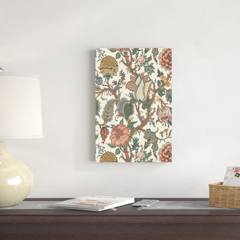 Pastel jacobin floral I, H 18 po x l 12 po