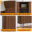 47" Sideboard Buffet Cabinet with Storage Cabinet with Tambour Slide Doors&Shelves, Fluted Storage Cabinet with Curvy Edge, Accent Console Buffet Cabinet,-695261160