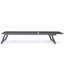 Chaise longue en aluminium 2 pièces - siège en filet et dossier réglable en noir et gris avec structure, siège d'extérieur, noir et gris