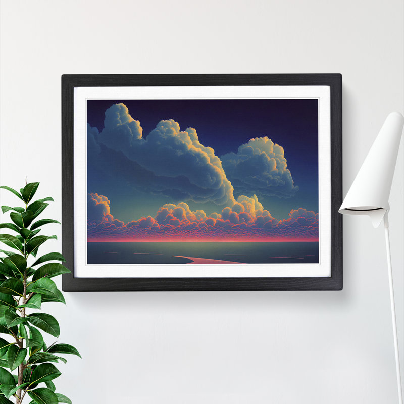 Clouds at Sunset Vol.4 - Framed Print, Black, 46cm H x 64cm W x 2cm D