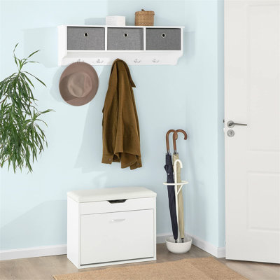 4 Pair Shoe Storage Bench