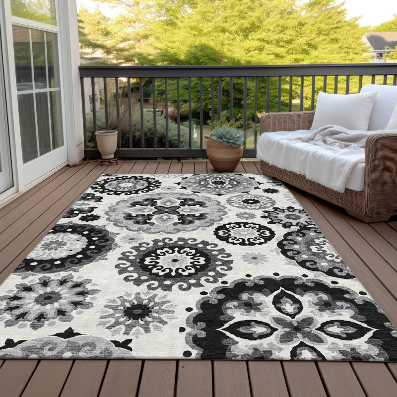  Tapis d'entrée / extérieur antidérapant Ferrand, Rectangle 2'6" x 3'10"