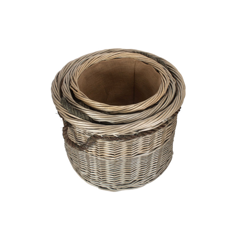 Ridpath Willow 3 Piece Log Basket Set