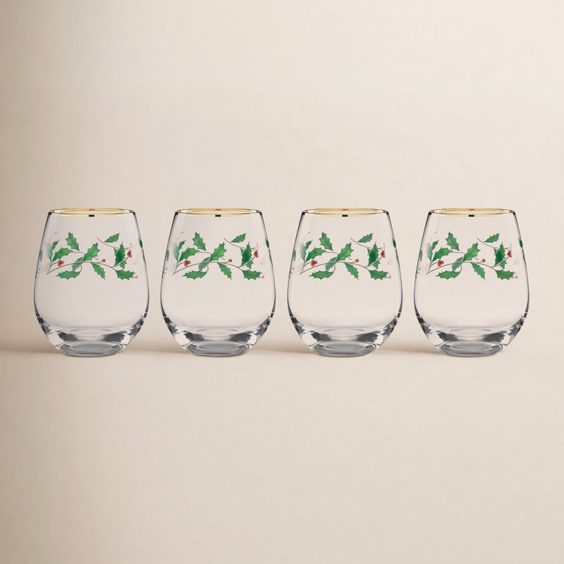 Holiday 4-Piece Wine Glass Set