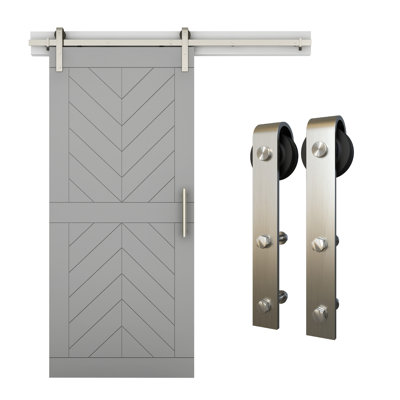 Steel Single Door Barn Door Hardware Kit Standard Single
