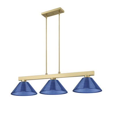 Lustre linéaire de table de billard 3 lumières Caine