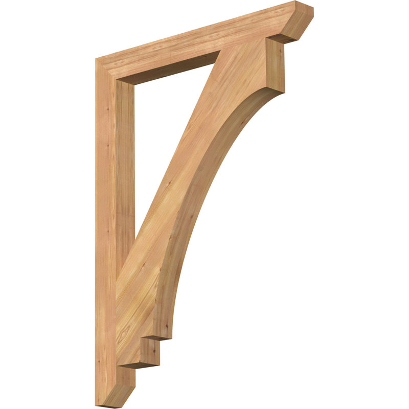 BKTIMP06 Support en bois rustique à lattes impériales, Cèdre rouge de l'Ouest (lisse), H 44 po x l 3,5 po x P 32 po