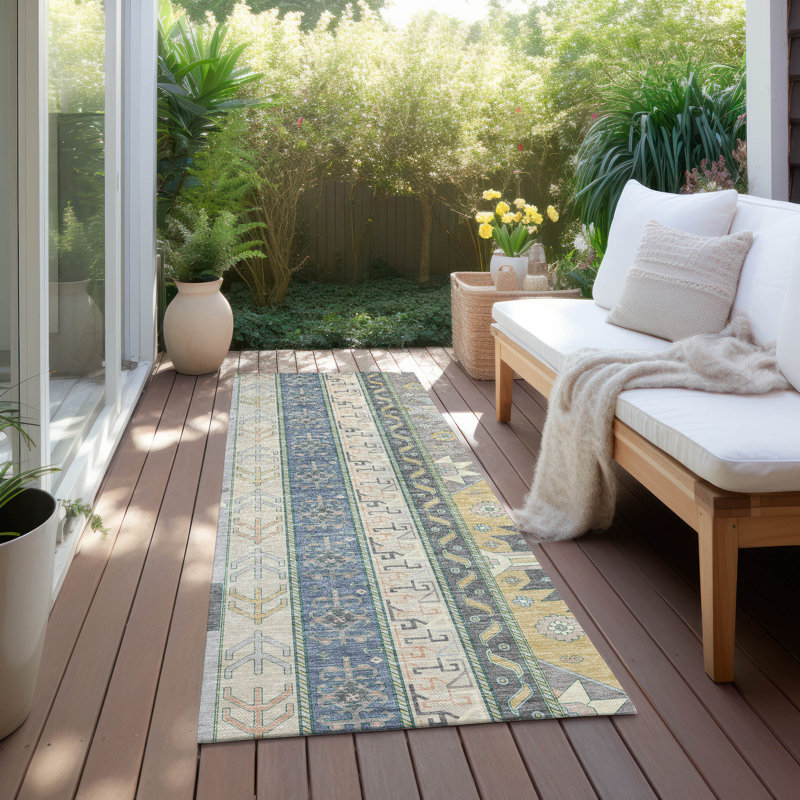 Tapis argent lavable à la machine intérieur / extérieur ACN1015, Tapis de couloir 2 pi 3 po x 7 pi 6 po