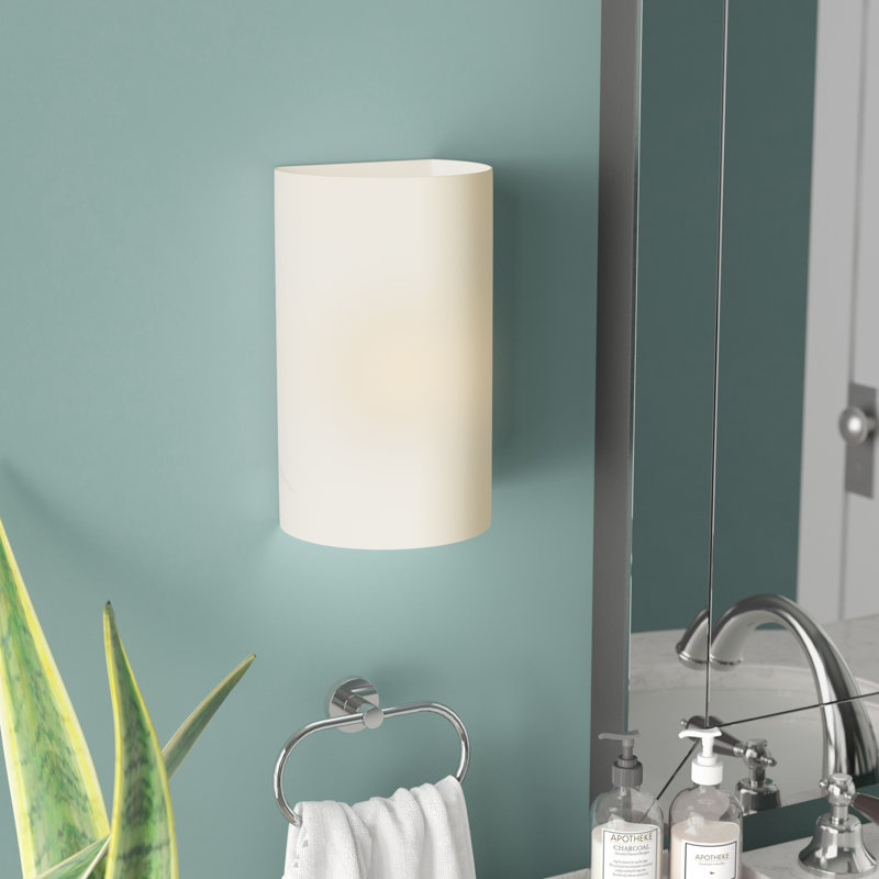 Applique murale 1 lumière Pacursa, H 9,5 po x l 5,75 po x P 4,5 po, DEL intégrées, Ciel à minuit / blanc mat