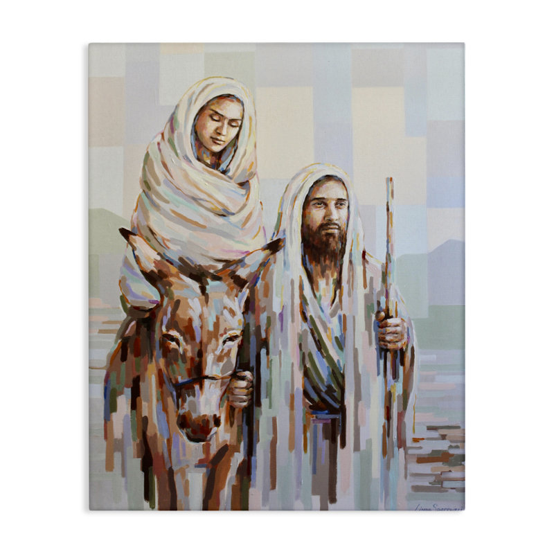 Art mural sur toile La Nativité moderne, par Linda Sperruche, H 24 po x l 30 po