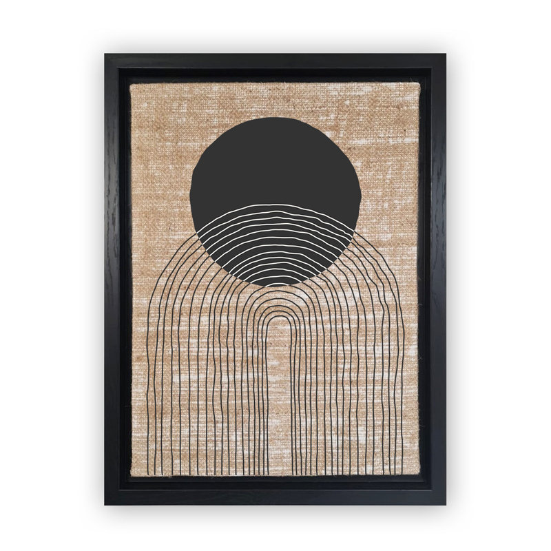 Peinture décorative sur toile, H 26 po x l 18,1 po, Noir