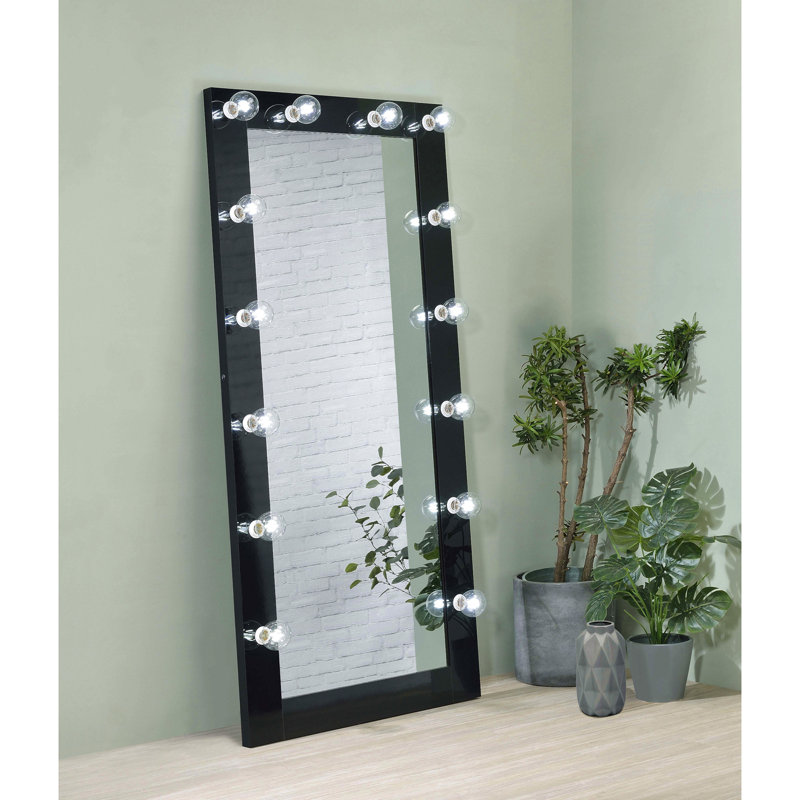 Miroir de plancher ultrabrillant 32 po x 71 po, Black