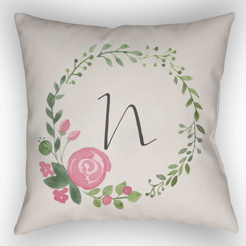 Indoor/Outdoor Throw Pillow, 18" H x 18" W x 4" D, N