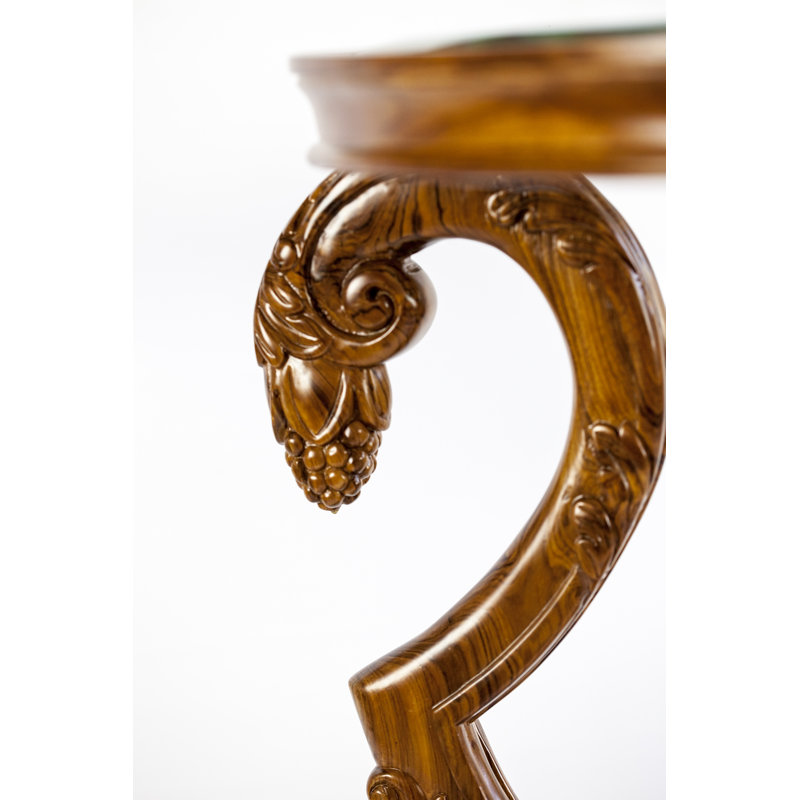 Grape Vine Beveled Glass Top Coffee Table