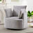 33.86'' Wide Contemporary Soft Upholstered Swivel Barrel Chair With Two Accent Pillows-117322232