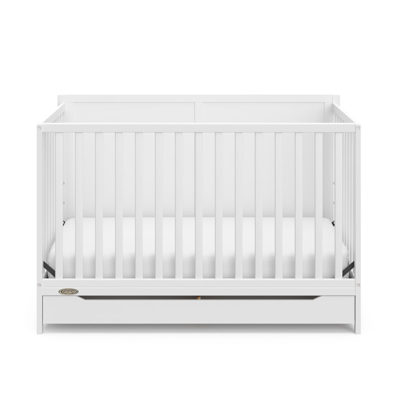 Melrose 5-in-1 Convertible Crib with Storage, White