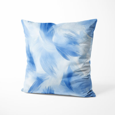 Coussin décoratif abstrait - Coussin imprimé moderne brise bleue