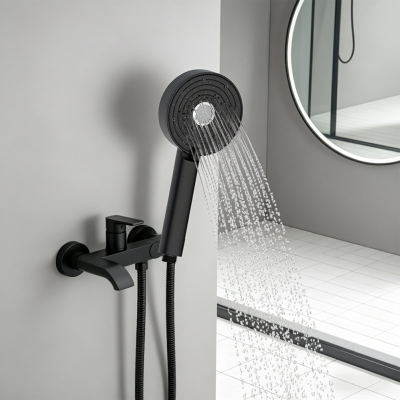 Pomme de douche filtrée à haute pression 10 modes, douchette de spa portable, Black