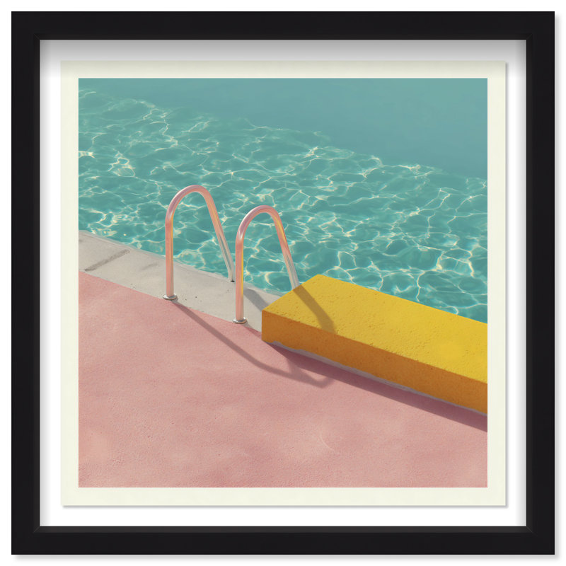 Poolside Symmetry II Print by Oliver Gal, 41.5"H x 41.5"W, Black Shadowbox