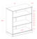 100% Solid Wood 3-Shelf Bookcase with Solid Doors and Adjustable Shelves