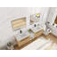 Meuble-lavabo mural 72 po avec lavabo de comptoir en résine et 1 tablette de rangement, 4 portes à fermeture douce (KD-Packing)