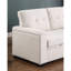 Canapé-lit modulaire tissé beige avec rangement et méridienne réversible