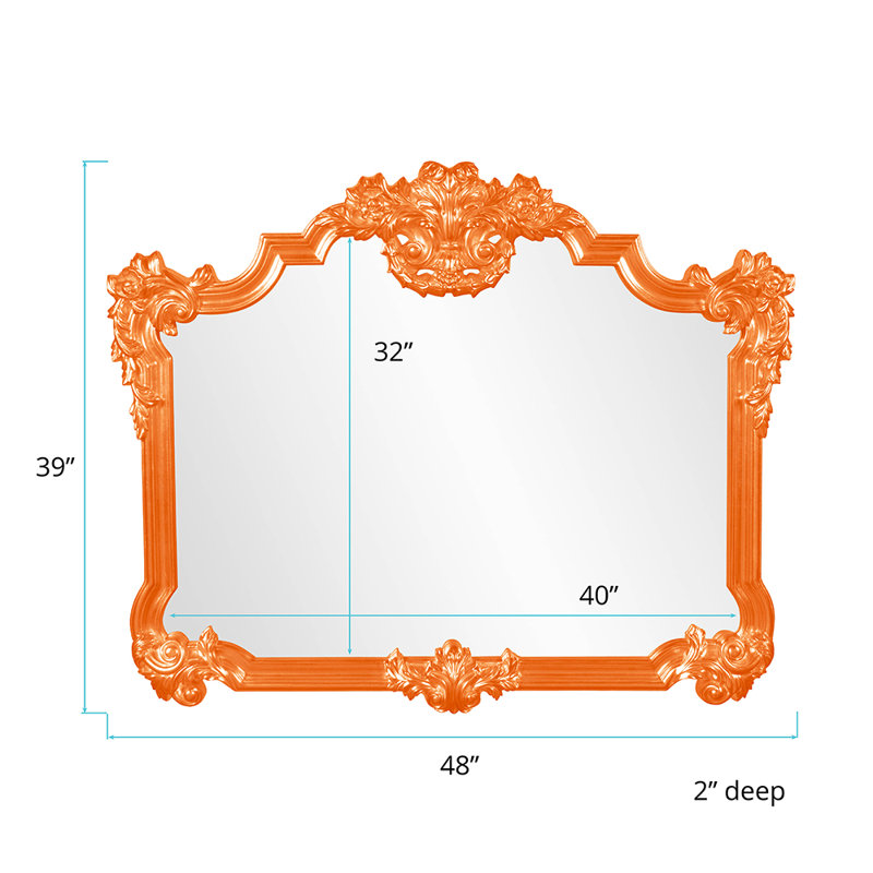 Miroir décoratif traditionnel, Orange
