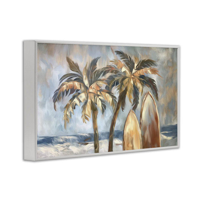 Planches de surf tropicales chaleureuses, estampe numérique, design par Ramona Murdock, H 16 po x l 24 po