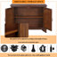 Console de 40 po avec tablette de rangement, table de hall d'entrée rétro avec tablette de rangement réglable, table de canapé pour le couloir, entrée, salon, vestibule-1413081640