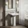 Archer® Vitreous China Rectangular Pedestal Bathroom Sink with Overflow
