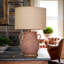 Terracotta Table Lamp With Linen Shade