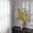 34" Glitter Mica Triple Palm Leaf Spray